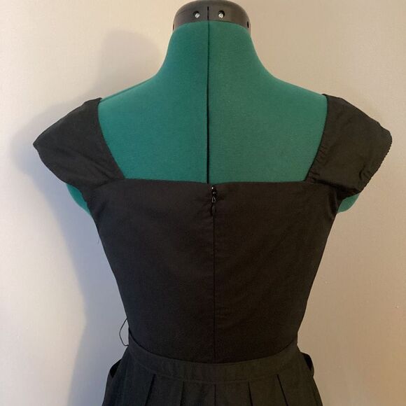 Armani Exchange Belted Little Black Dress Off the Shoulder Puffy Bubble Hem Pock - Picture 4 of 10